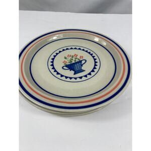 Newcor Stoneware Japan Floral Set of 4 Salad Plates